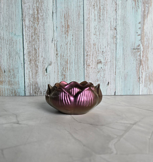 Petit Bougeoir Fleur Chromé