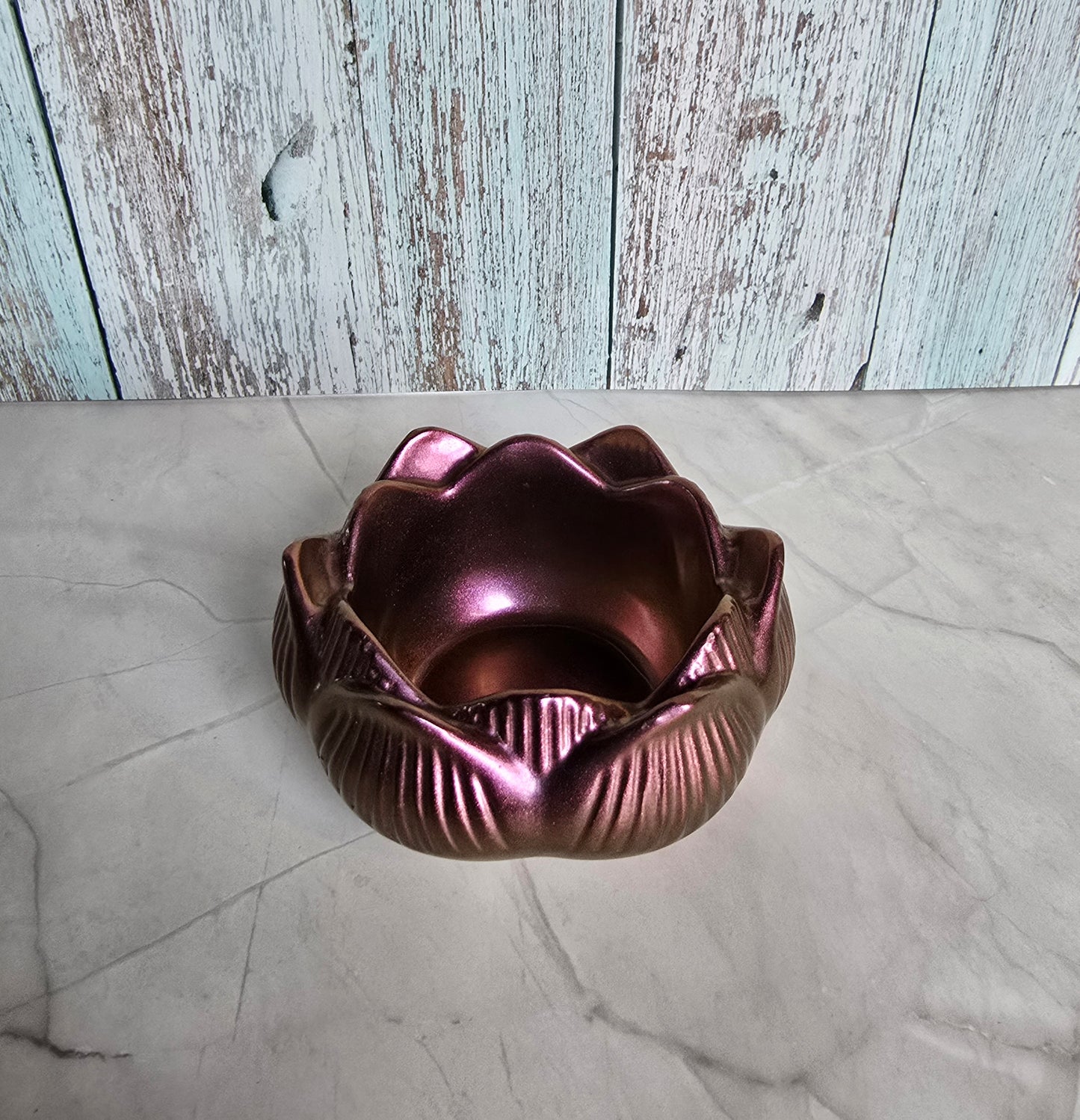 Petit Bougeoir Fleur Chromé