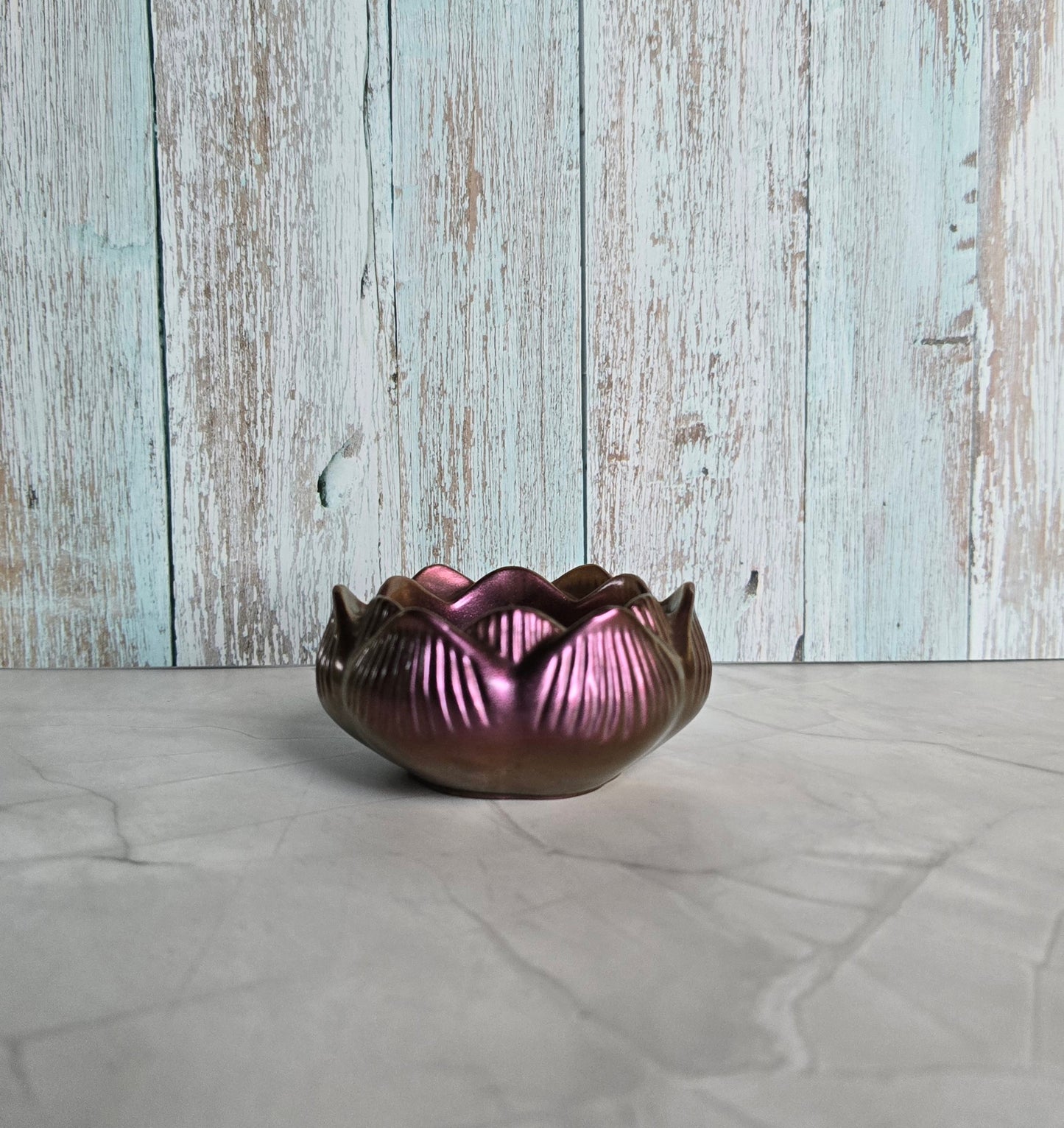 Petit Bougeoir Fleur Chromé